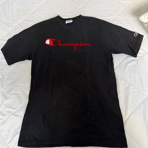 Champion Black and Red Logo T-Shirt